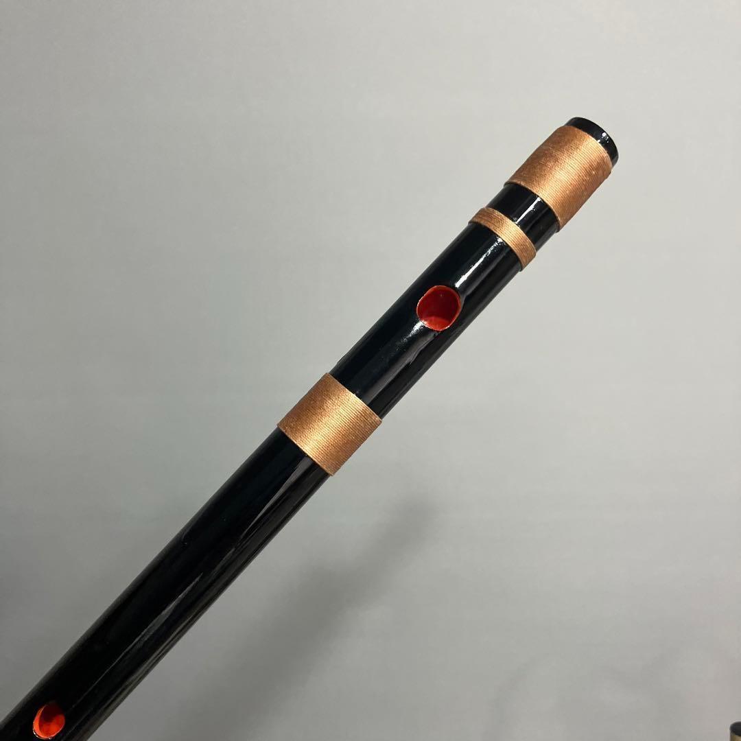 篠笛 五本調子A管　唄物　ドレミ調　天地糸巻　CMR5-51　西洋音階　竹 黒塗