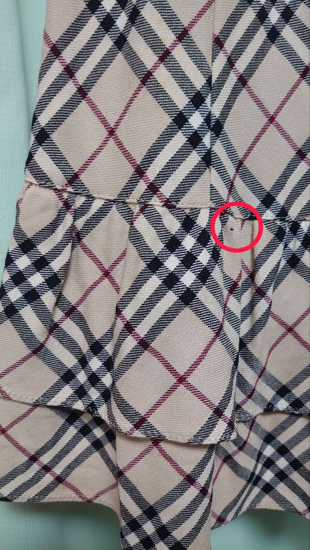 BURBERRY BLUE LABEL ノバチェック フリル ワンピース