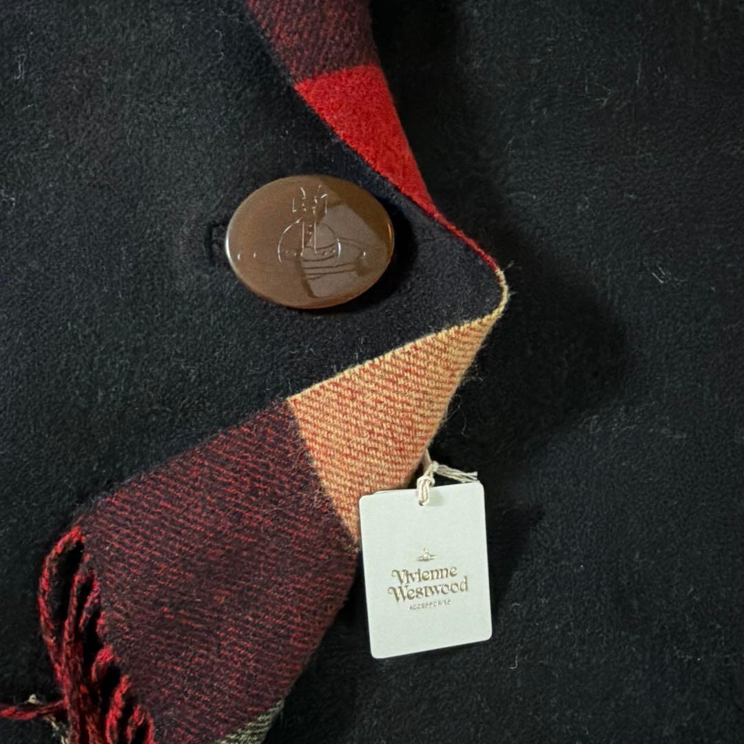 Vivienne Westwood リバーシブルボタン付きウールストール