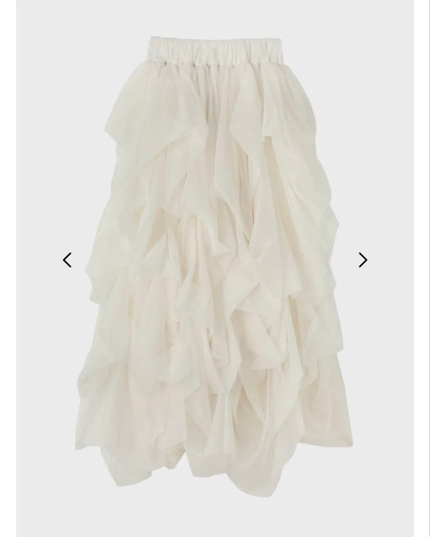 ☆新品タグ付き☆ THE TOE Iris Tulle Skirt White