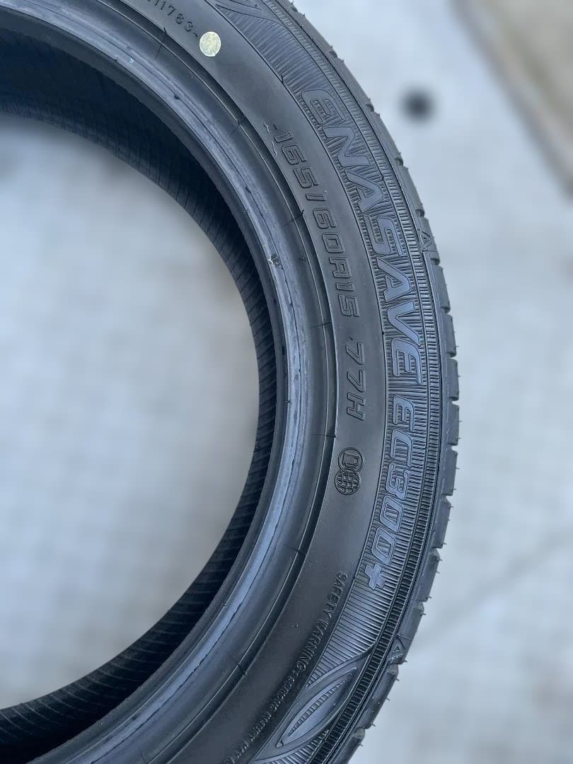 新車外しタイヤ　165/60R15　2025年製 ダンロップ　4本セット