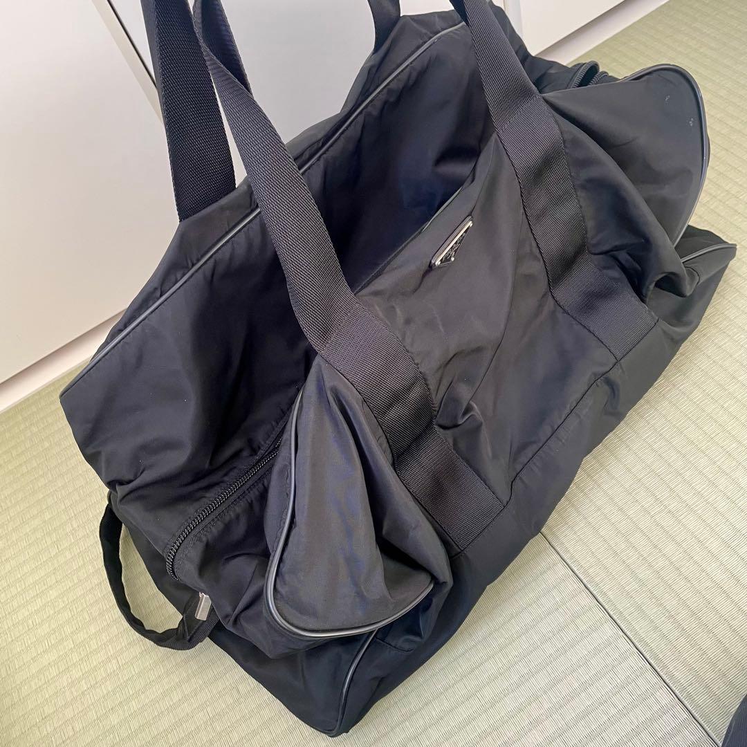 PRADA プラダ ボストンバッグ V60S 大容量 黒 旅行に