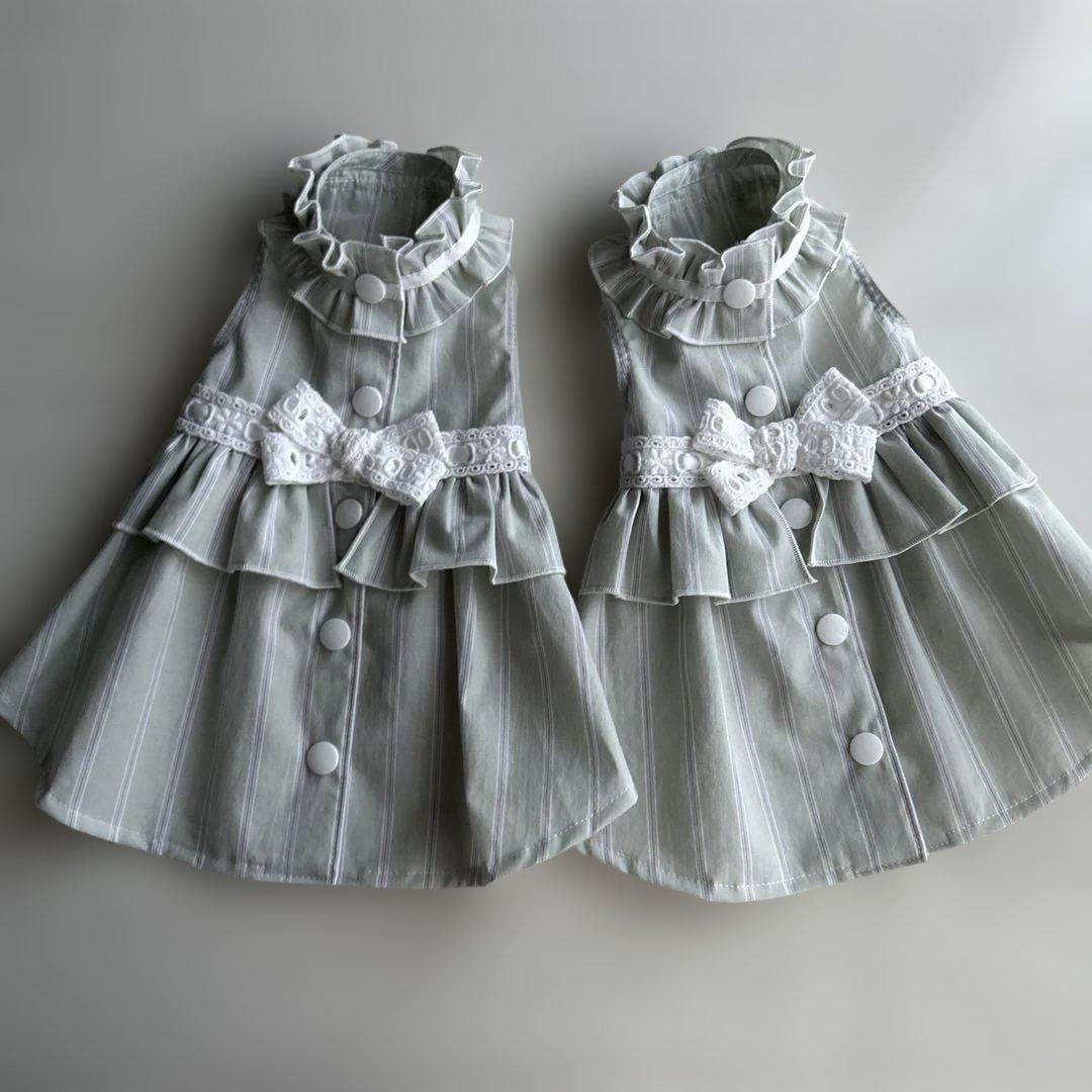 No.515•516 犬服ハンドメイド　バックオープンワンピース