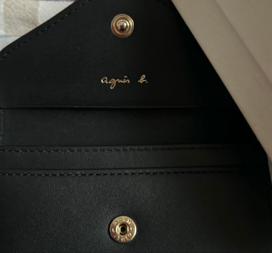 アニエスベー　名刺入れ　パスケース　カードケース　定期入れ　ブラック　黒