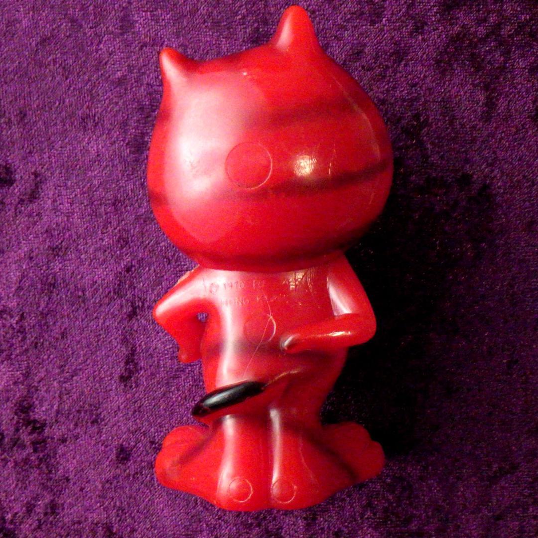 【1970年】ヴィンテージ 猫 ネコ キャット レッドデビル メッセージドール