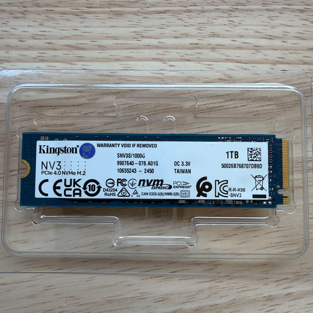 内蔵型SSD Kingston NV3 1TB SSD M.2
