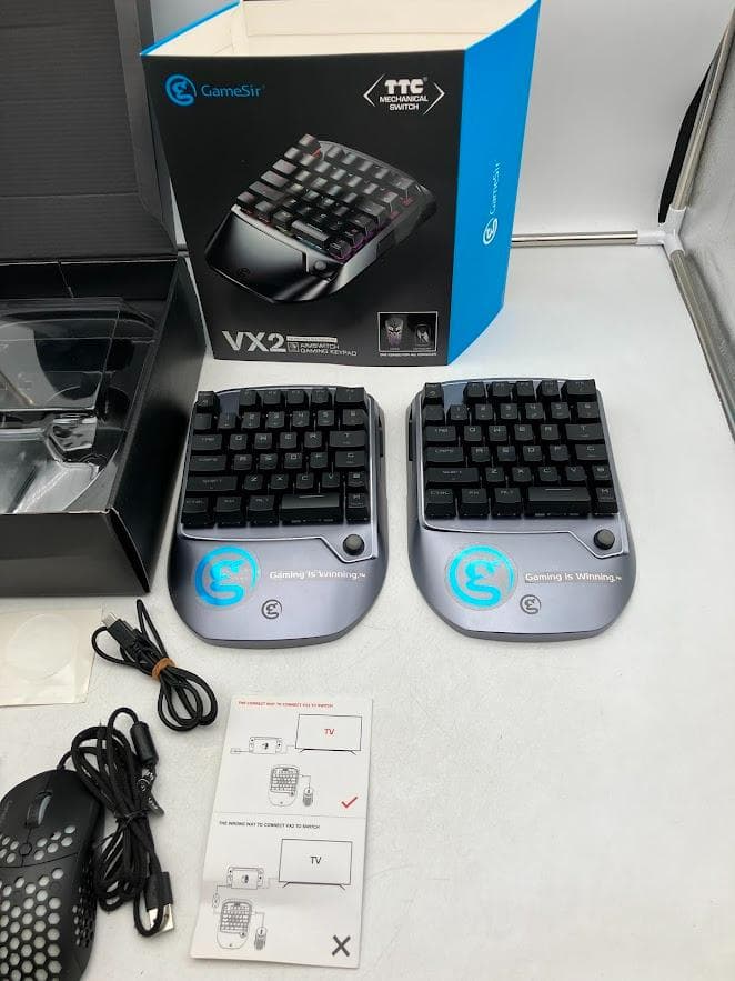 GameSir VX2 分割型キーボード 片手ゲーミングキーボード＆マウス
