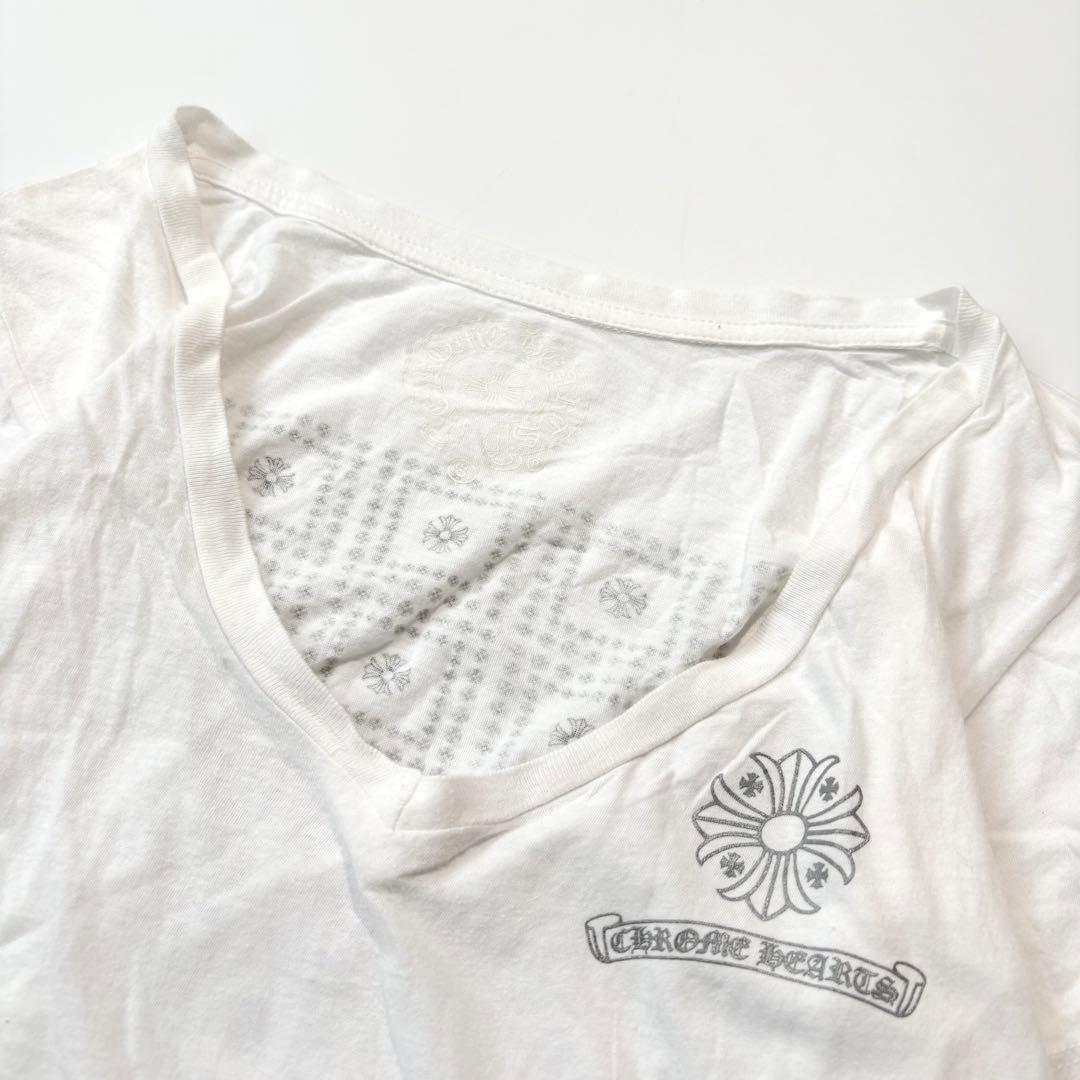 CHROME HEARTS Tシャツ CHプラス フレームドクロス Vネック S