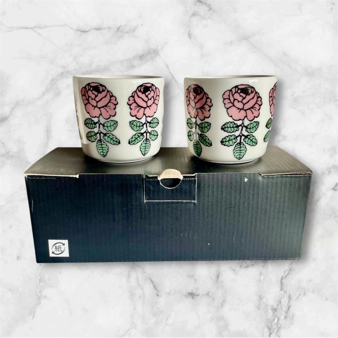 マリメッコmarimekko カフェカップ　 ピンク2個組ヴィヒキルース　レア品