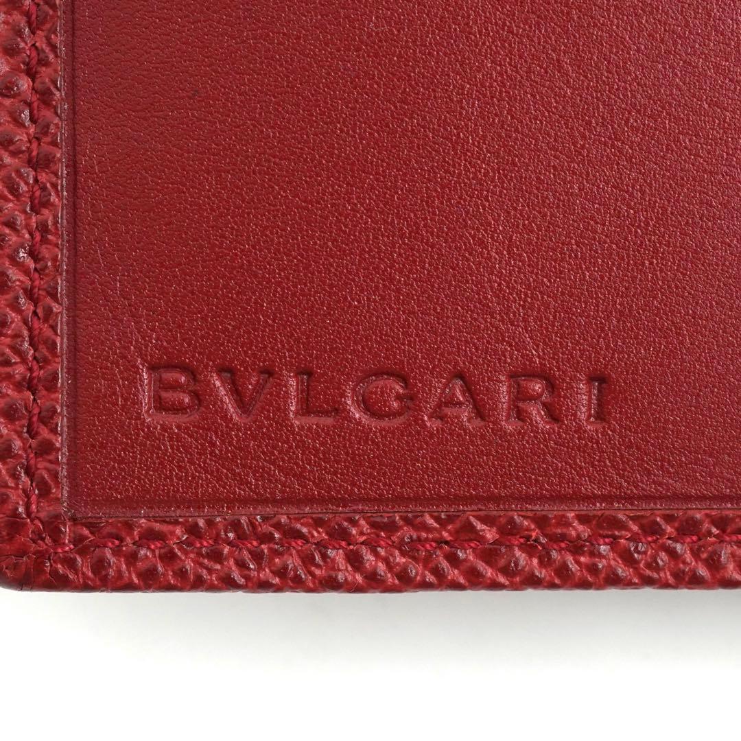 ✨未使用展示品・箱付き✨　BVLGARI ミニ財布　ロゴマニア　クラシコ　レッド
