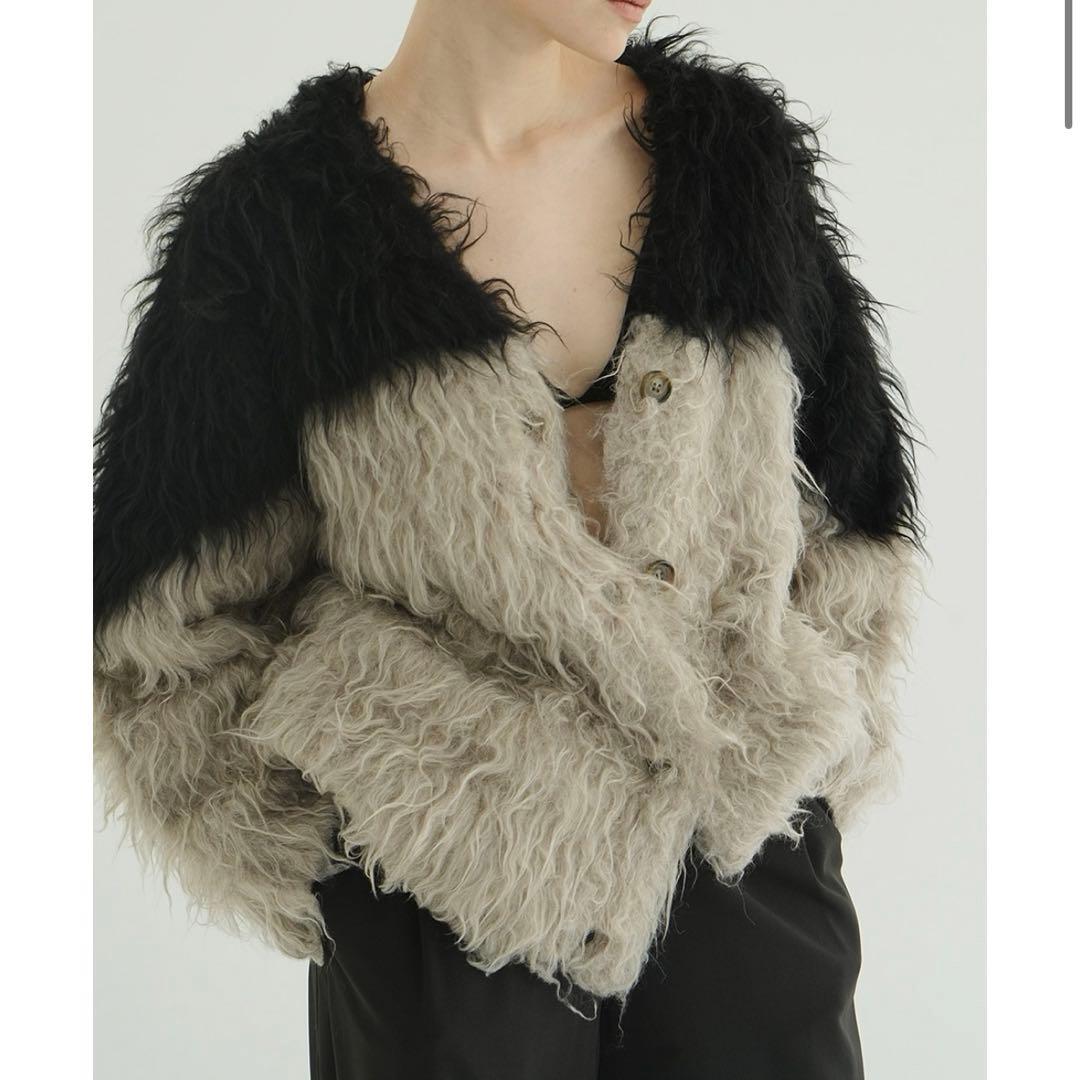 トップス BI COLOR SHAGGY KNIT CARDIGAN