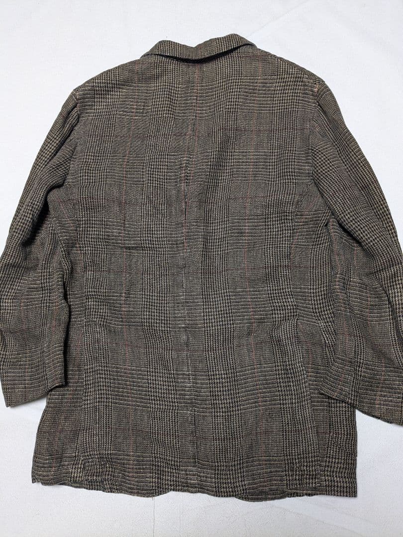 BOGLIOLI COAT チェック ハウンドトゥース リネンジャケット