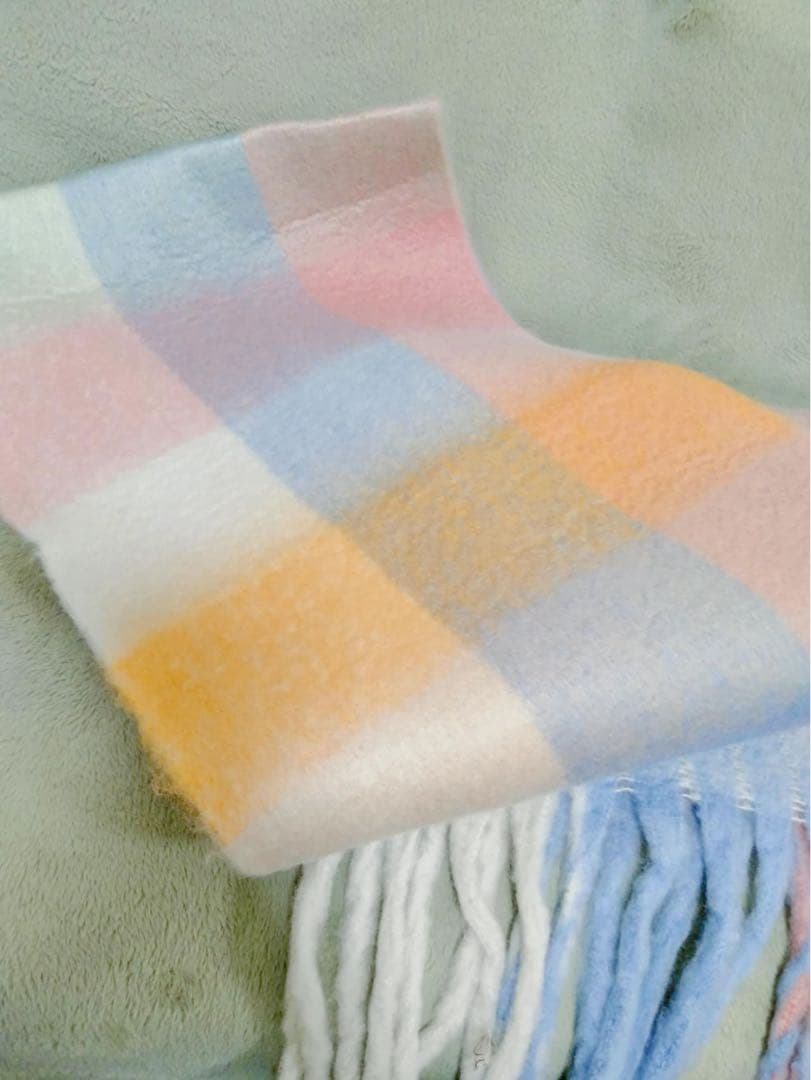 お*な様 新品未使用　Acne Studios モヘアチェックスカーフ　マフラー