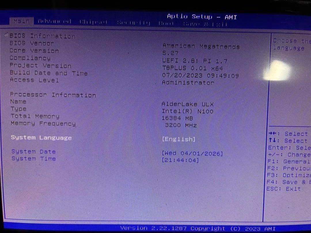 ネ*ミ様 N100 ミニPC SSD無し