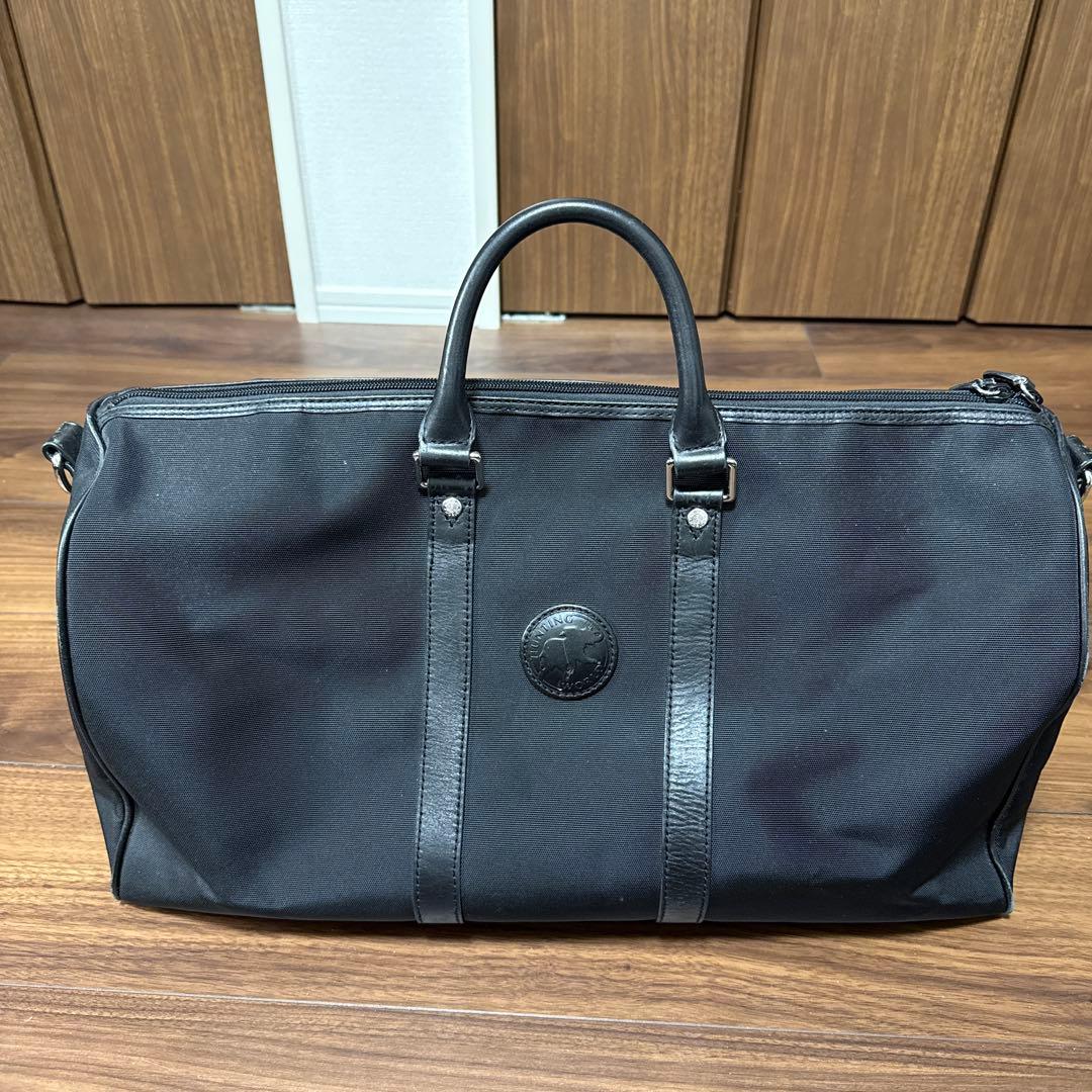 中古　ハンティングワールド×メルセデスベンツ　ボストンバッグ　黒