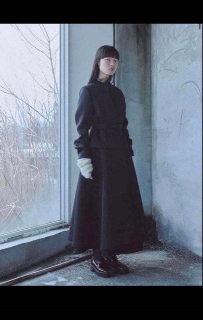 AMERI アメリCARDBOARD FLARE DRESS COATコート