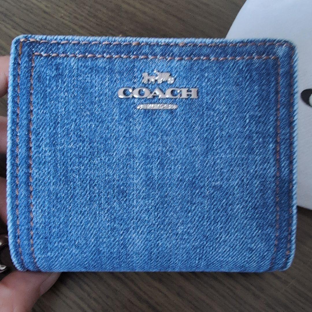 COACH デニム 二つ折り財布