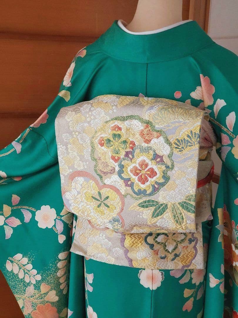【トールサイズ＊176㎝】辻ケ花の振袖セット　袋帯　長襦袢　正絹　特価☆