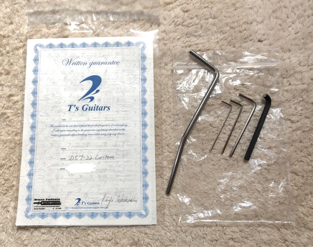 【美品】T's Guitars DST-22 Custom グレー エレキギター