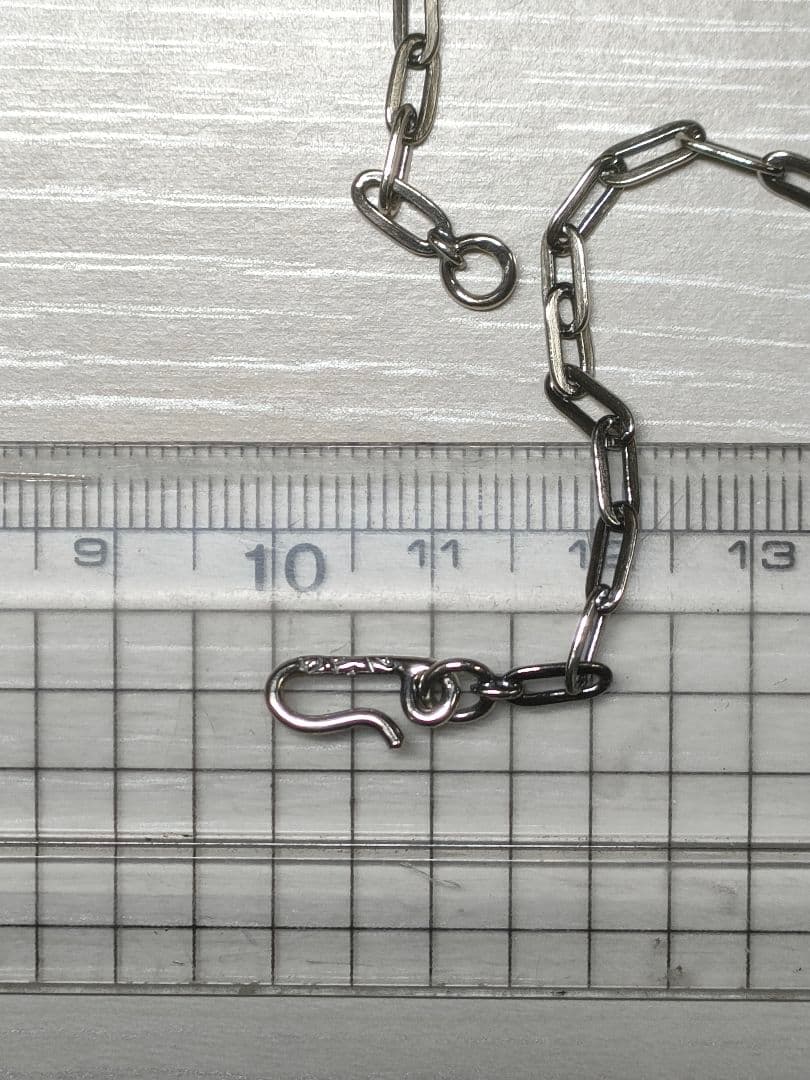 シルバー925製ナバホフラットあずきリンクチェーンネックレス50㌢幅3.4㍉
