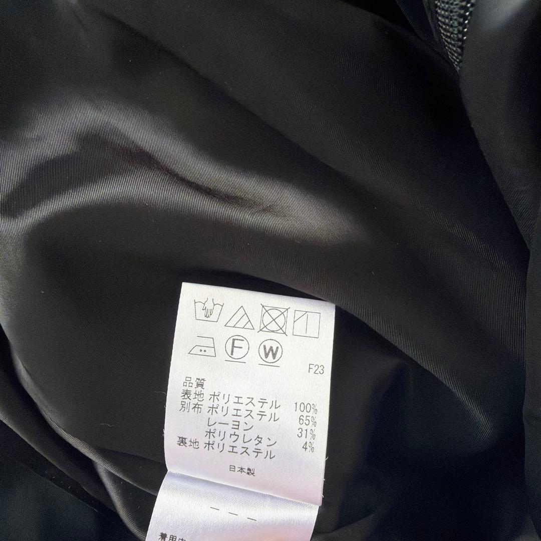 美品 TOCCA 洗える 千鳥格子 長袖ワンピース 2 M 9号 トッカ グレー