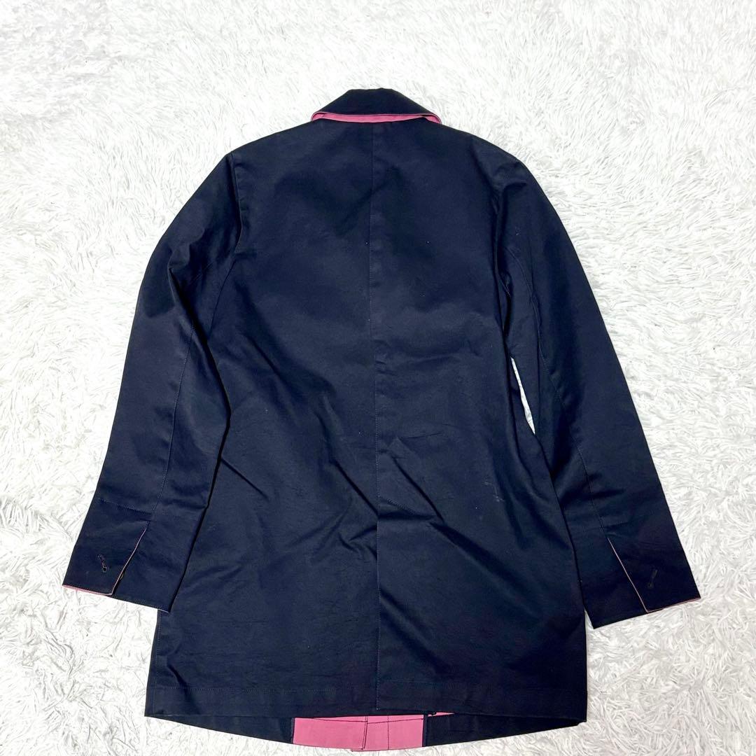 【極美品】ラルフローレン　ステンカラーコート　ネイビー　綿100% M