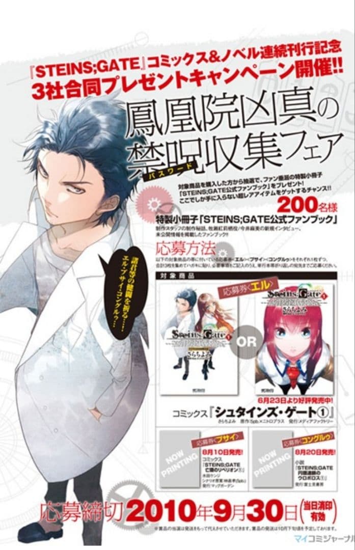 特製小冊子「STEINS;GATE 公式ファンブック」 非売品