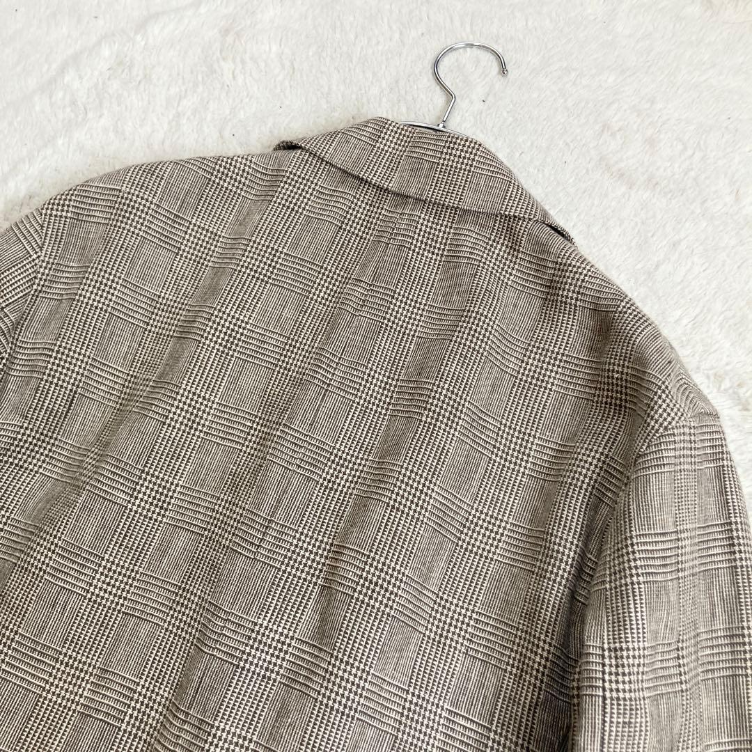 極美品・近年✨ドゥーズィエムクラス　Glen Check coat　リネン100