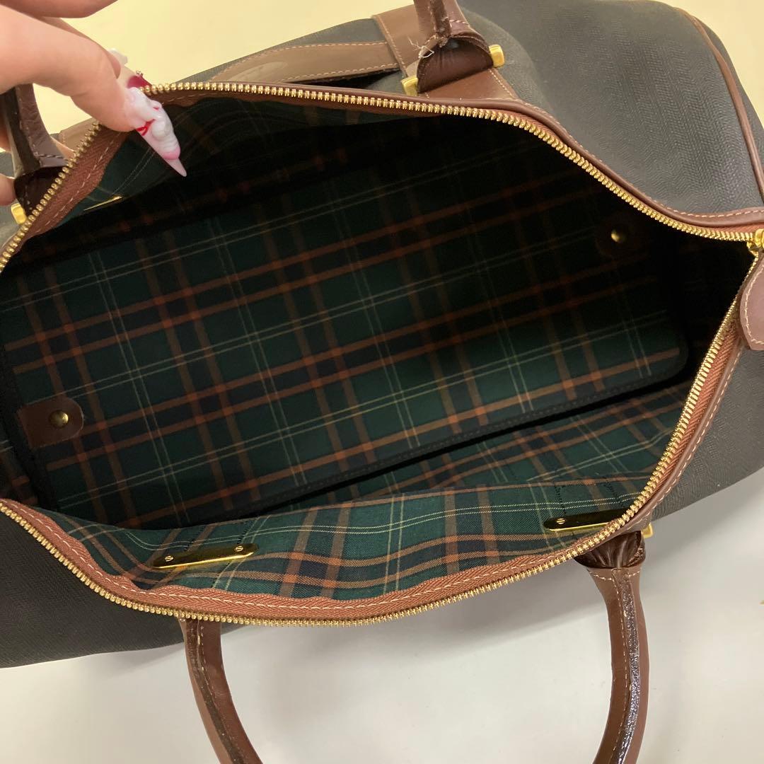 dunhill ダンヒル ボストンバッグ トラベルバッグ ヘリンボーン柄