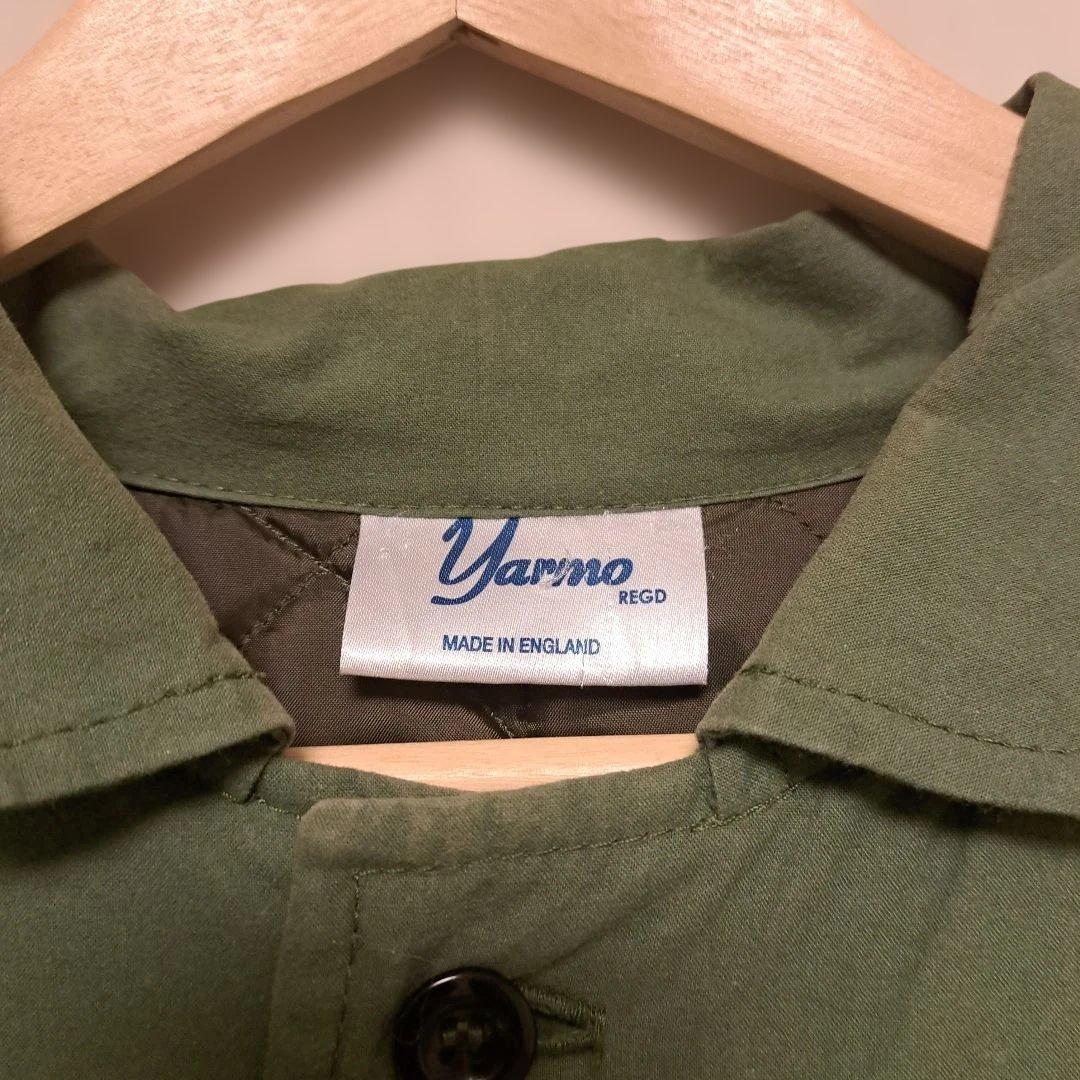 ヤーモ　YARMO キルティングラボコート　ロングコート　カーキ