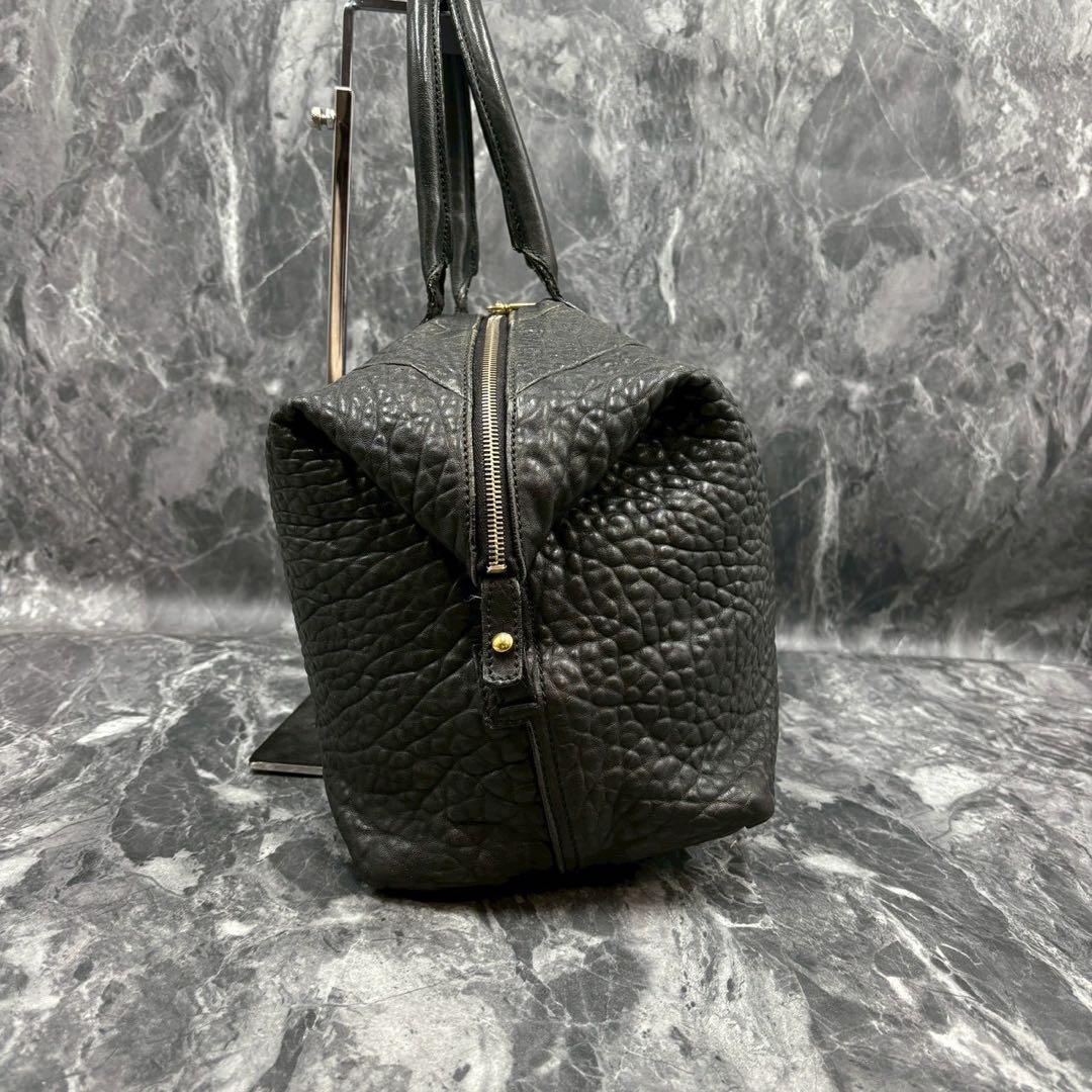 【希少XL】イヴサンローラン イージー ボストンバッグ シボ革 ブラック YSL