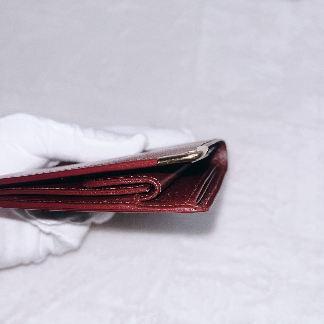 【極美品】Cartier カルティエ マストライン　二つ折り財布 　ゴールド金具