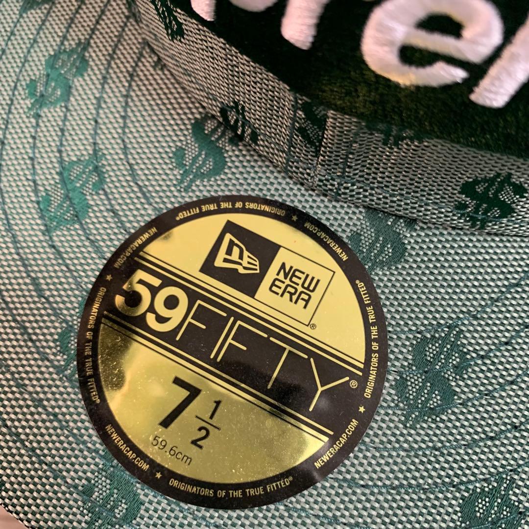 帽子 Supreme Monogram Box Logo NewEra Green