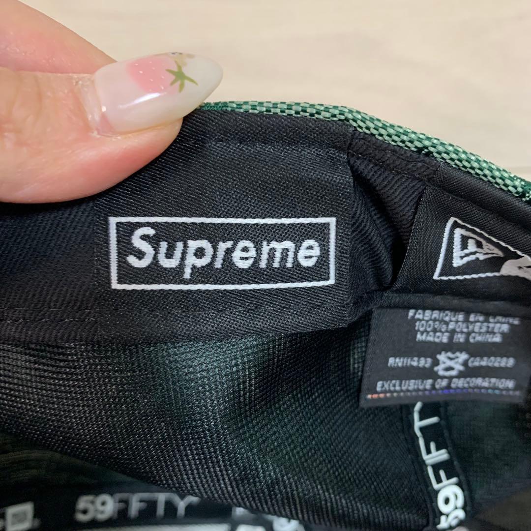 帽子 Supreme Monogram Box Logo NewEra Green