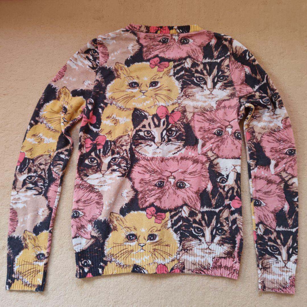 ヒステリックグラマー　カーディガン　キャット　ねこ　ヒス　レトロ