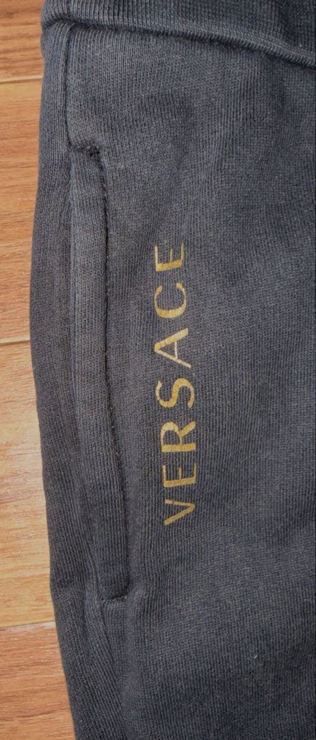 VERSACE ダークブルーパンツ スリムフィット