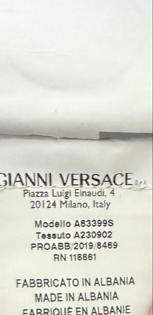 VERSACE ダークブルーパンツ スリムフィット