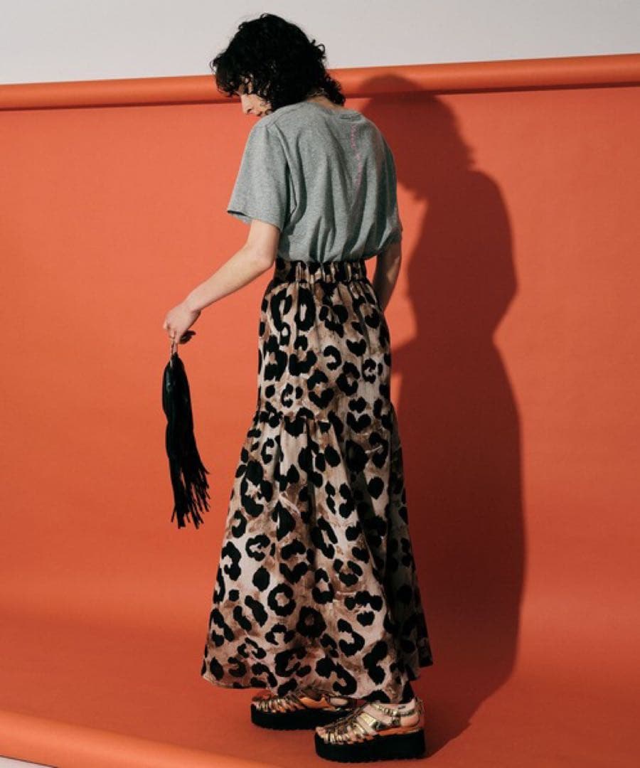 MAISON SPECIAL レオパードボリュームスカート 定価¥24,200円