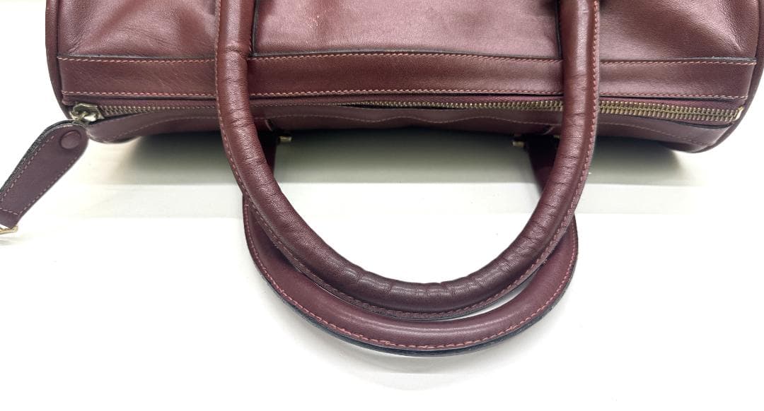 ★Cartier　カルティエ　マストライン ボストンバッグ ボルドー 鍵つき