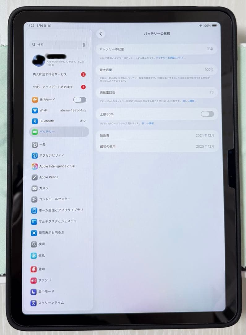 iPad Air(M2)11インチ 128GB パープル