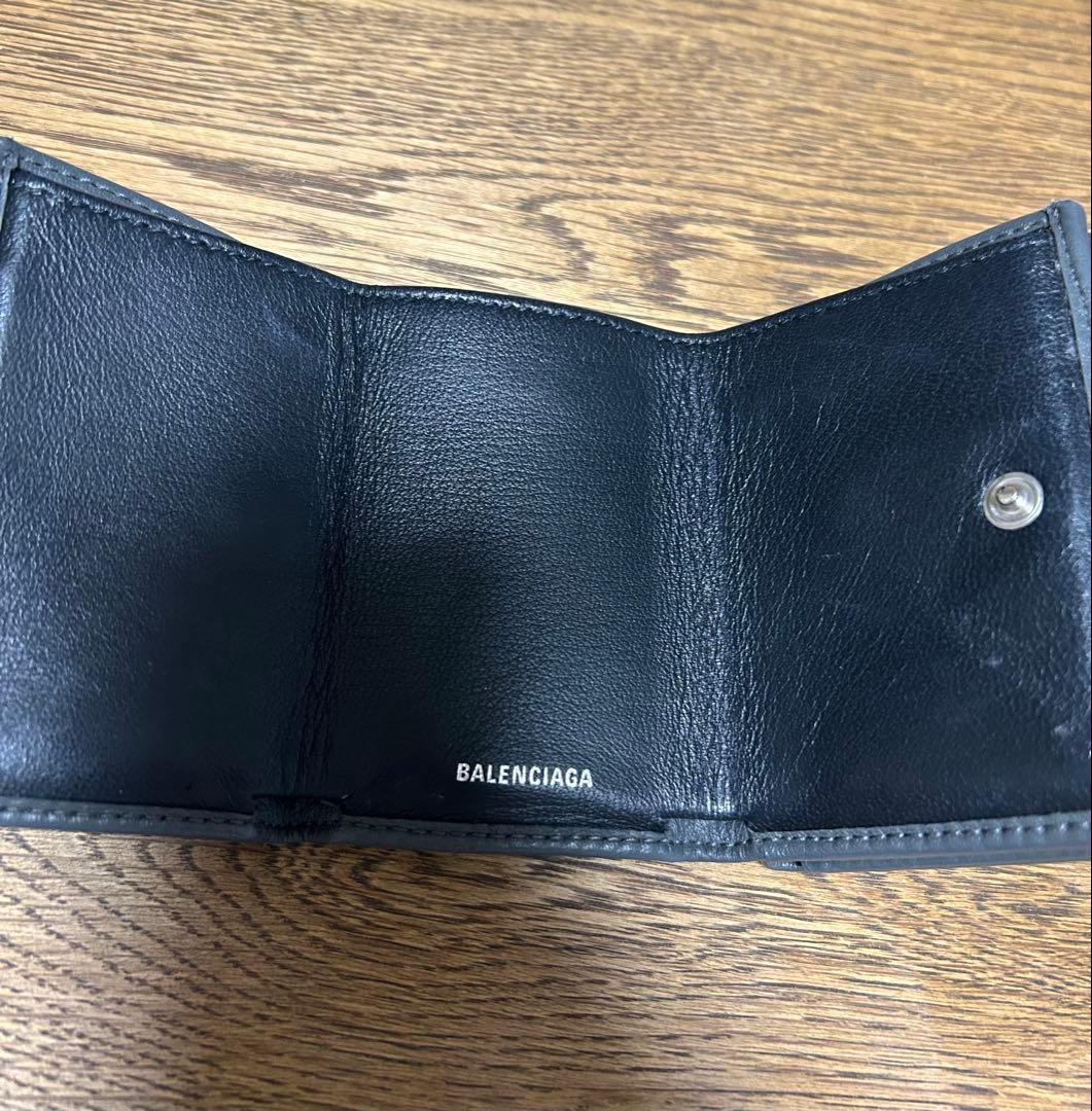 【本日まで】BALENCIAGA 三つ折り財布 ダークグレー