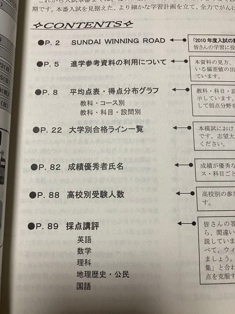 駿台全国判定模試　2009年第2回 大学別合格ライン偏差値掲載資料集付