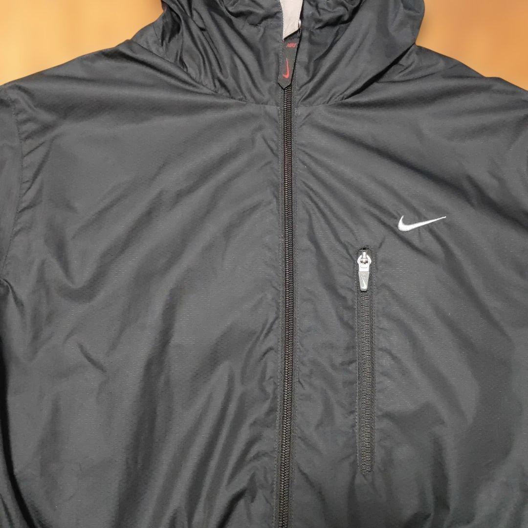 ナイキ NIKE ウインドブレーカー 上下 セットアップ　フード付き　黒【XL】
