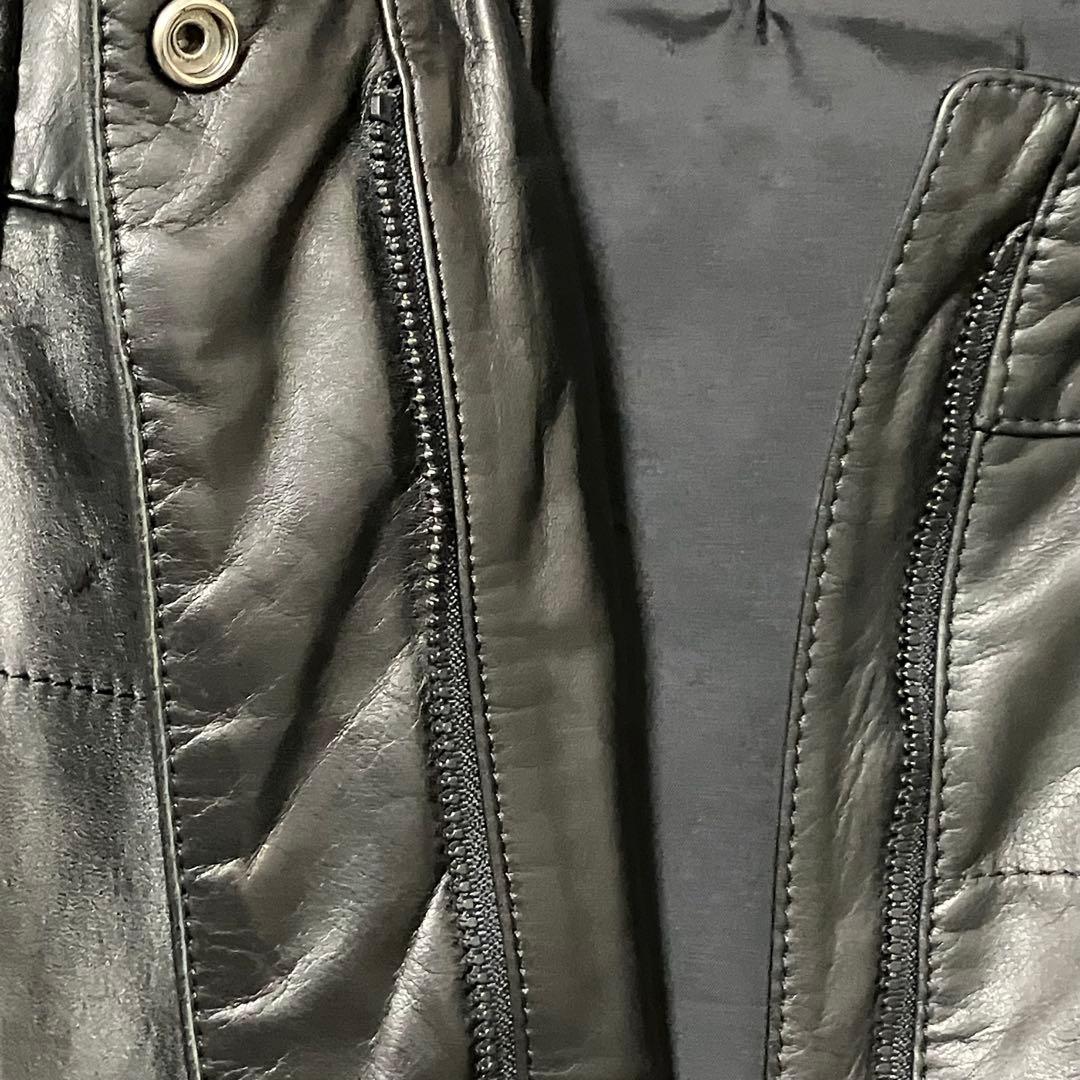 Angel Leather エンゼル リアルレザー ロングコート 黒 美品 9号