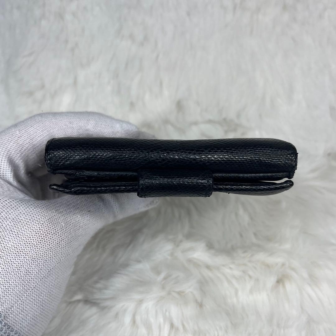 【美品】GUCCI ブラックレザー 三つ折り財布