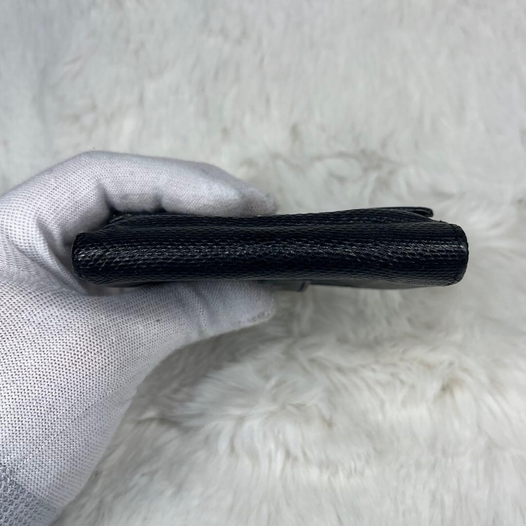 【美品】GUCCI ブラックレザー 三つ折り財布
