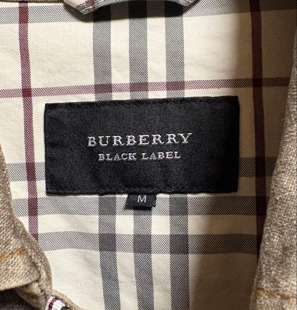 BURBERRYバーバリーブラックレーベルストレッチデニムカバーオールMユーズド