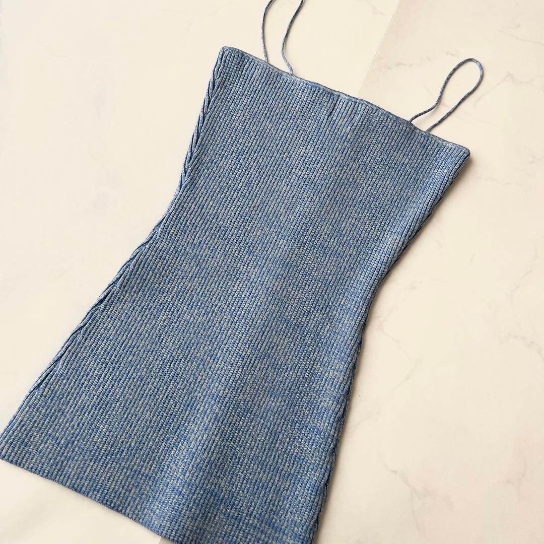 未使用タグ付 Mediam 24SS Knit Bare Camisole