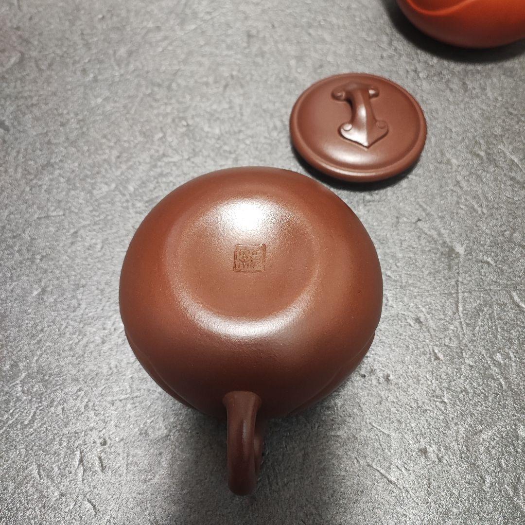 急須　朱泥　唐物　紫砂　茶道具　底刻有　中国宜興