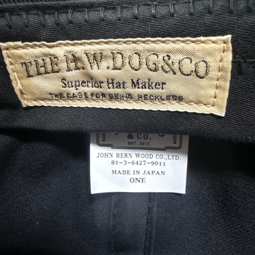THE H.W.DOG&CO. ベースボールキャップ　ブラック本革